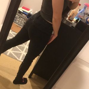 American Eagle Black High Rise Jegging